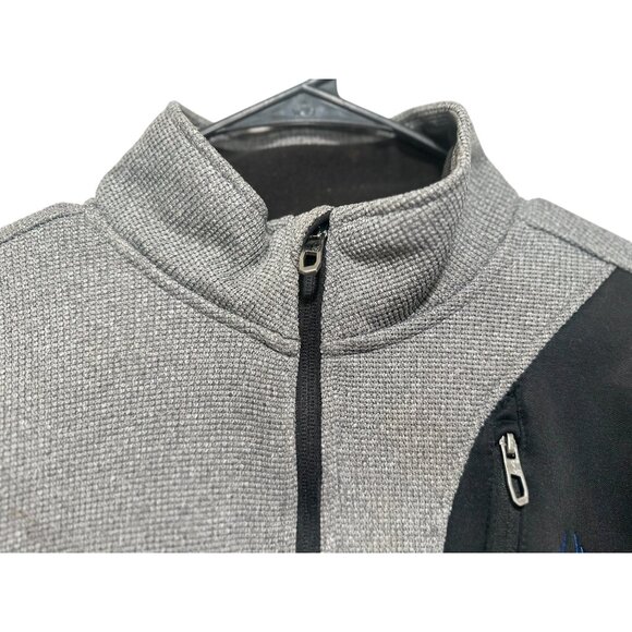 Spyder Raider Polar Tech Jacket Junior Mens XL 18-29 Gray Knit Thermal Outdoors - Picture 14 of 15